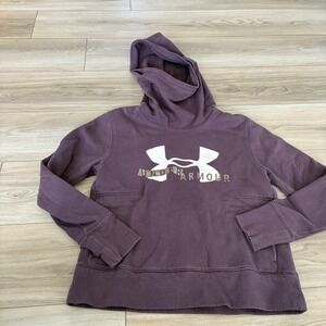 Under Armour Loose Fit Purple‎ Fleece Hoodie Sweatshirt Women's Small